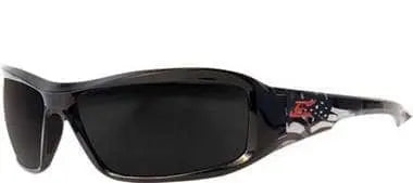 EDGE - Brazeau Designer Series Safety Glasses, Patriot Black/Smoke - Becker Safety and Supply