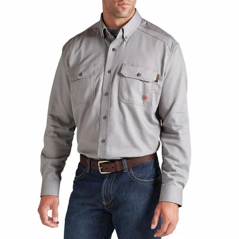 ARIAT - FR Silver Fox / Solid Work Shirt - Becker Safety and Supply