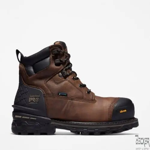 TIMBERLAND PRO - 6 In Boondock HD Comp Toe, Waterproof, Brown - Becker Safety and Supply