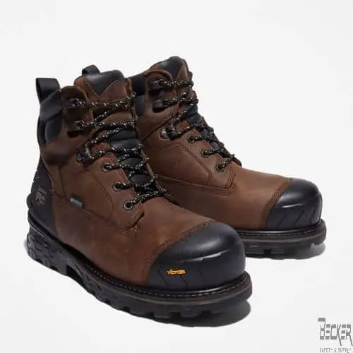 TIMBERLAND PRO - 6 In Boondock HD Comp Toe, Waterproof, Brown - Becker Safety and Supply