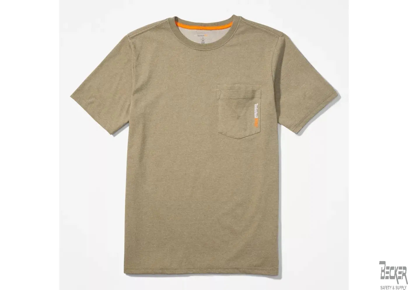 TIMBERLAND PRO - Base Plate Short Sleeve T-Shirt, Burnt Olive - Becker Safety and Supply