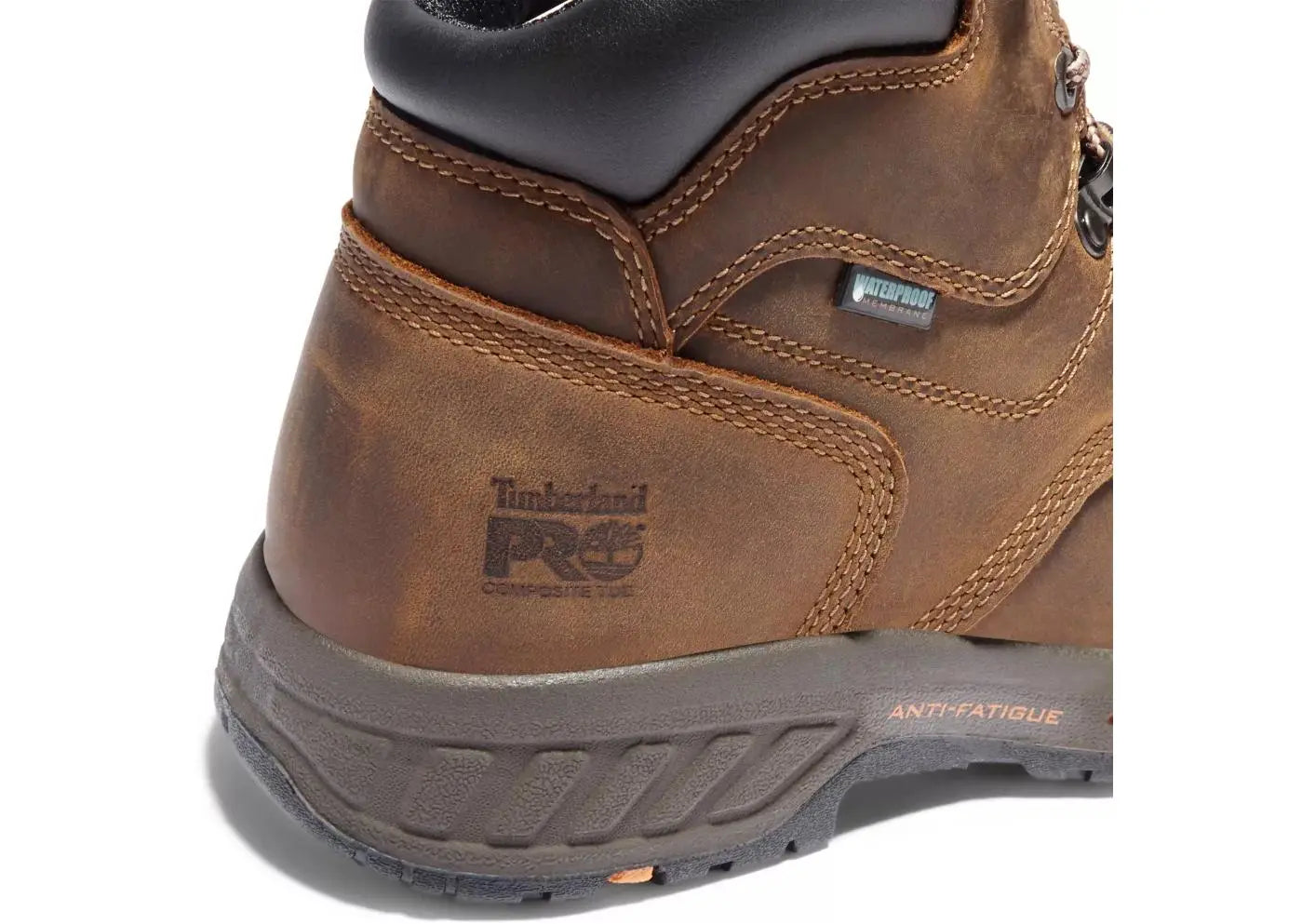 TIMBERLAND PRO - Men's Helix HD 6" Composite toe Work Boot, Distressed Brown - Becker Safety and Supply
