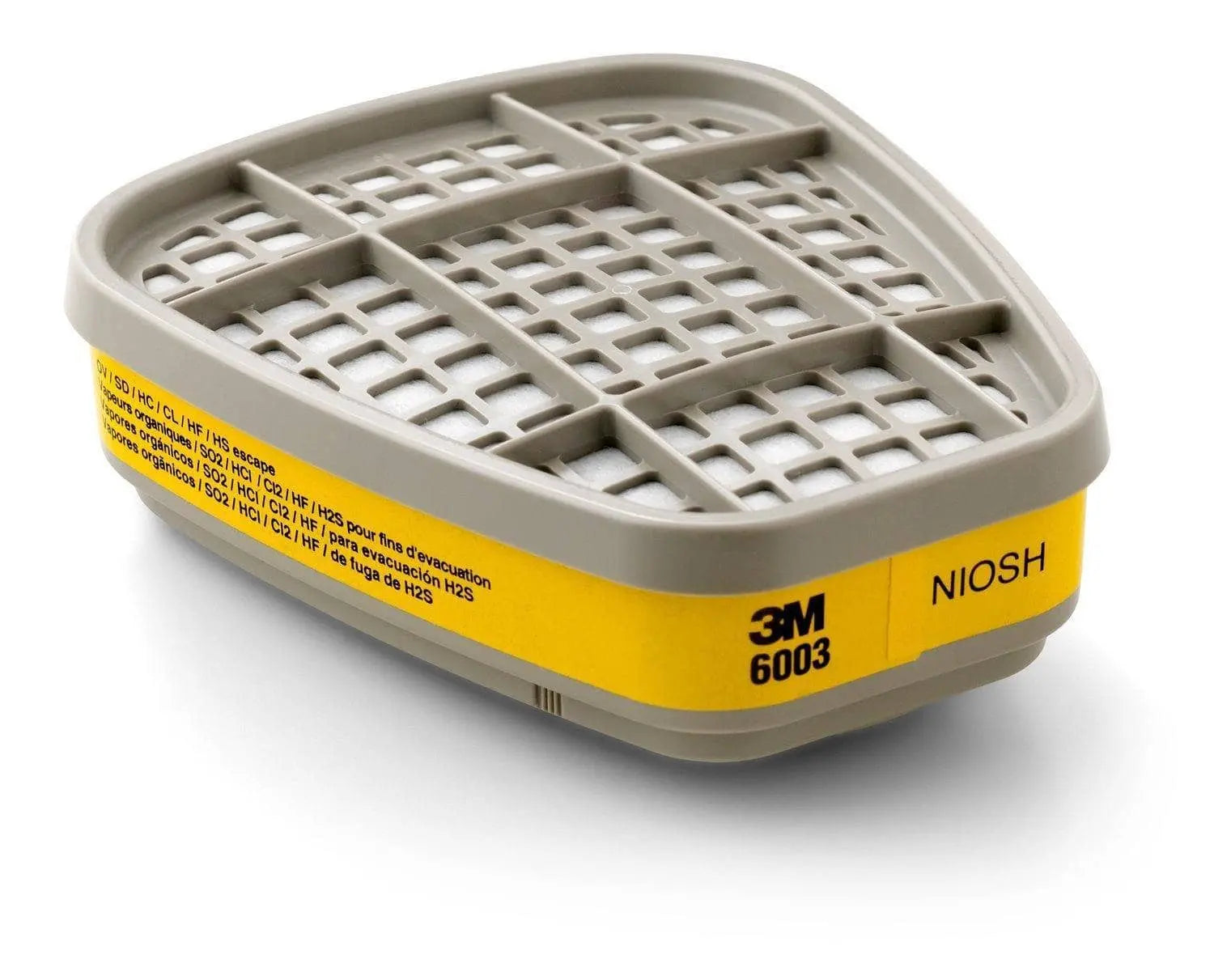3M 6000 Series Gas and Vapor Cartridges Yellow