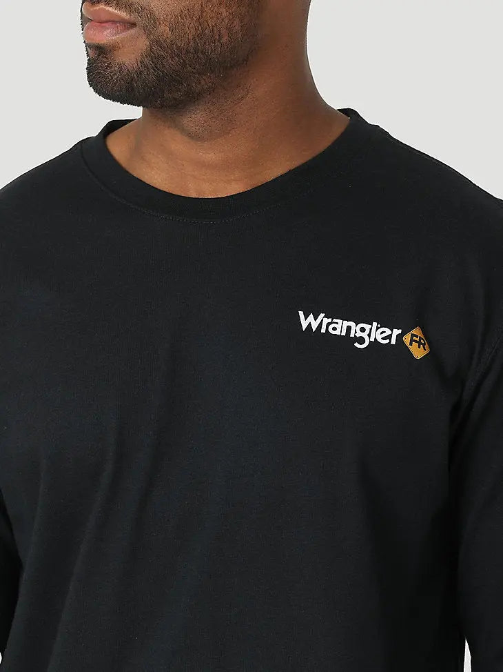 WRANGLER - FR LS SKULL TOOLS LOGO GRAPHIC T-SHIRT IN BLACK - Becker Safety and Supply