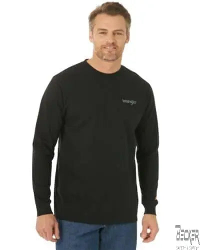 WRANGLER - FR Men's USA Skull Graphic Long Sleeve Work T-Shirt, Black - Becker Safety and Supply