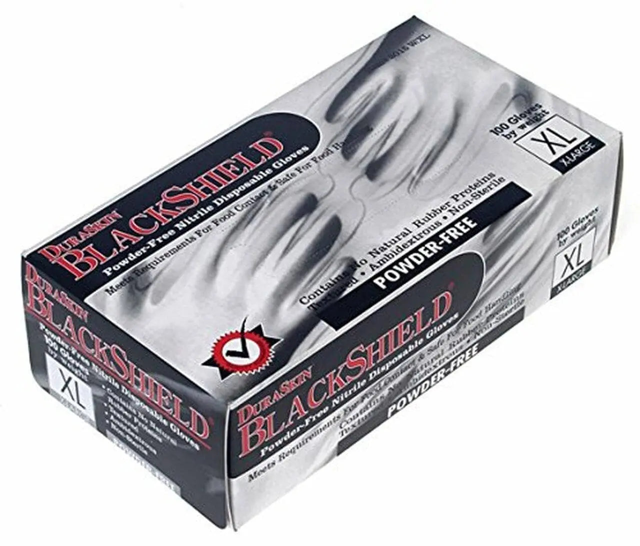 LIBERTY - DuraSkin Blackshield 6mil Nitrile Gloves, Black (100 Gloves/box) - Becker Safety and Supply