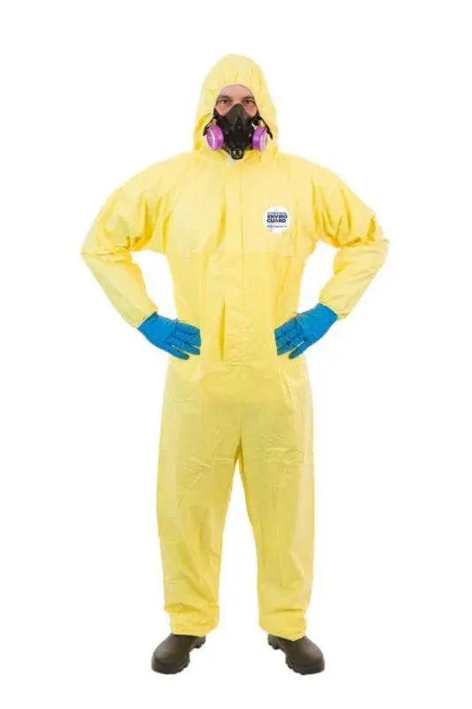 ChemSplash - Chemical Splash Coverall w/ Attached Hood, Elastic Wrist & Ankle - Serged Seams - 12/bx - Becker Safety and Supply