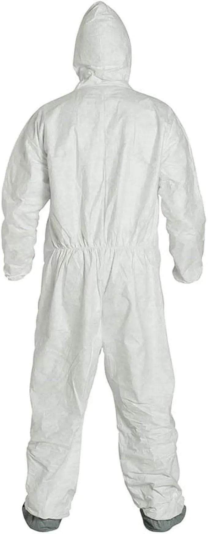 TYVEK - TY122S - White Coveralls - Attached Hood & Boots - Elastic Wrists - Serged Seams - 25/bx - Becker Safety and Supply