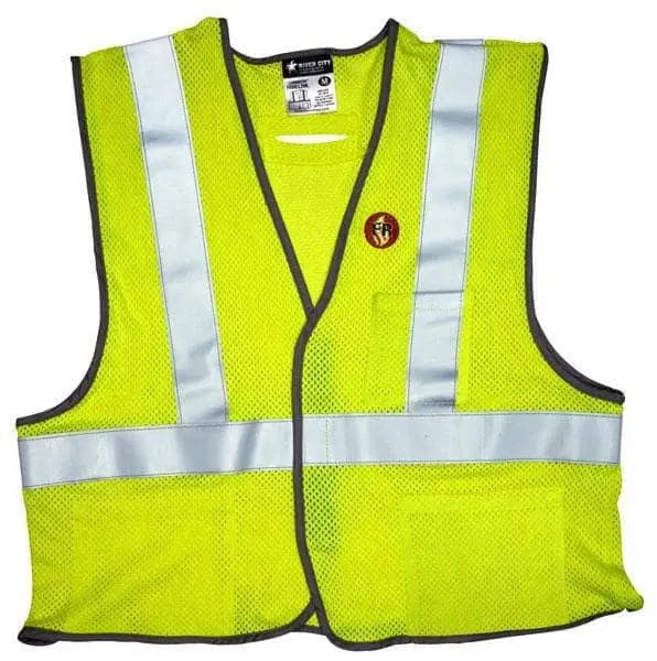 MCR - LUMINATOR - FR Safety Vest, ANSI Class 2, Mesh Modacrylic/Aramid, 2" Reflective Stripes - Lime - Arc Rating 5.1 cal/cm2 - meets ASTM F1506, NFPA 70E-HRC1 - Becker Safety and Supply