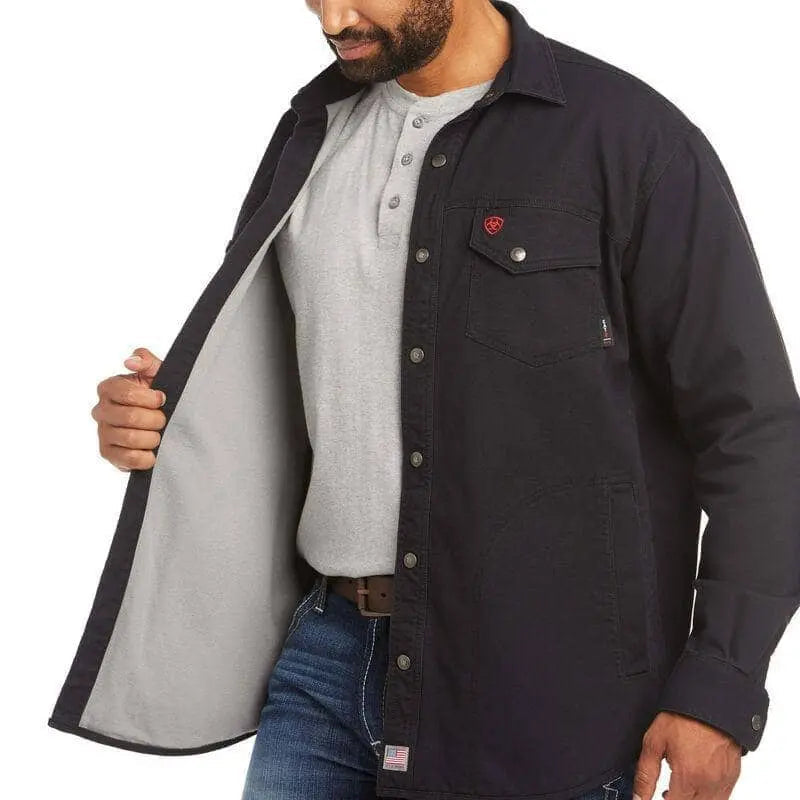 ARIAT - FR Rig Shirt Jacket, Black - Becker Safety and Supply